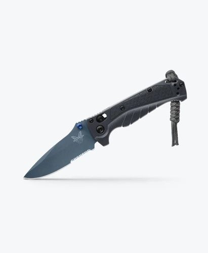 BENCHMADE - MINI ADIRA - TEMPEST GRAY - SERRATED - DROP POINT 