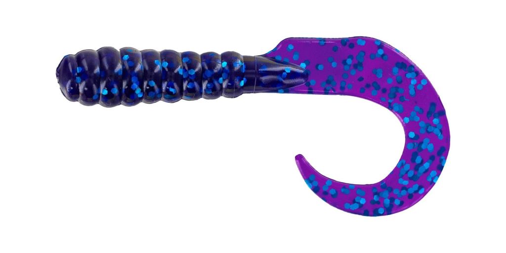 BIG BITE BAITS 3" CURL TAIL GRUB - ELECTRIC GRAPE