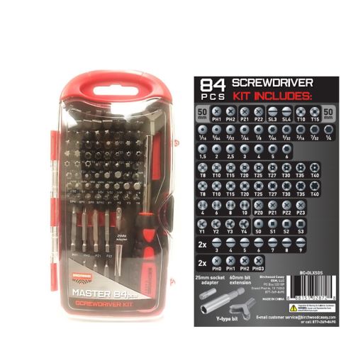 BIRCHWOOD CASEY MASTER 84 PIECE SCREWDRIVER SET 
