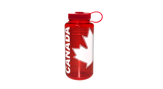 NALGENE 32OZ WIDE MOUTH - RED CANADA LEAF