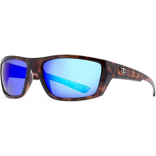 CALCUTTA SHOCK WAVE SUNGLASSES - TORTOISE FRAME BLUE MIRROR