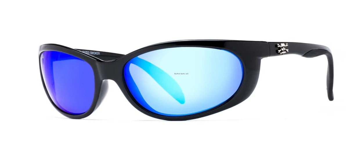 CALCUTTA SMOKER SUNGLASSES - BLACK/BLUE MIRROR