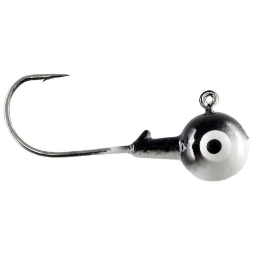 CHUBBS LURES ROUND JIG - BLACK/WHITE