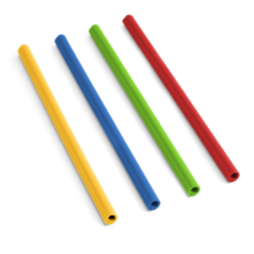 COGHLAN'S SILICONE STRAW - 4PK