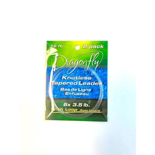DRAGONFLY KNOTLESS TAPERED LEADER - 6X3.5LS