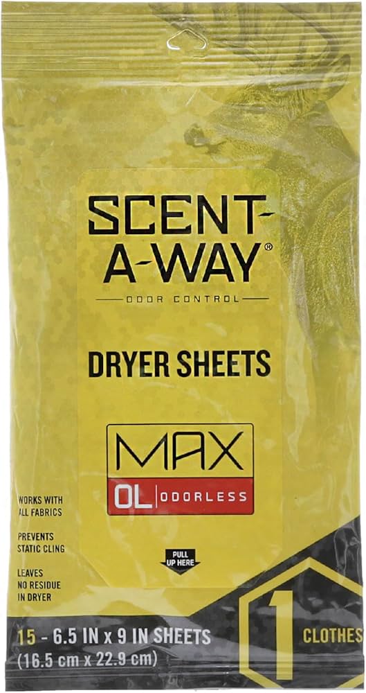 SCENT-A-WAY MAX ODORLESS DRYER SHEETS