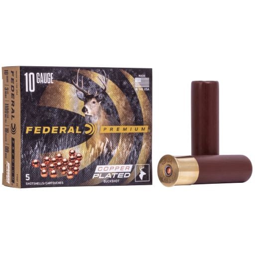 FEDERAL PREMIUM COPPER PLATED BUCKSHOT 10 GA 