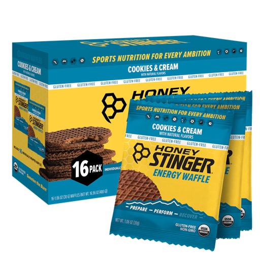 HONEY STINGER ENERGY WAFFLE - COOKIES AND CREAM - GLUTEN FREE