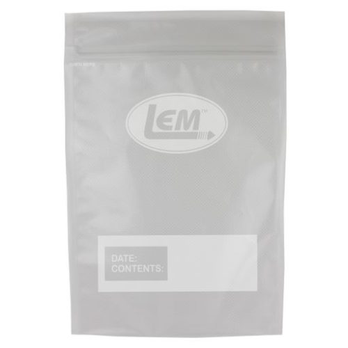 LEM 8X12" VACUUM SEAL ZIPPER BAGS - 100 COUNT 