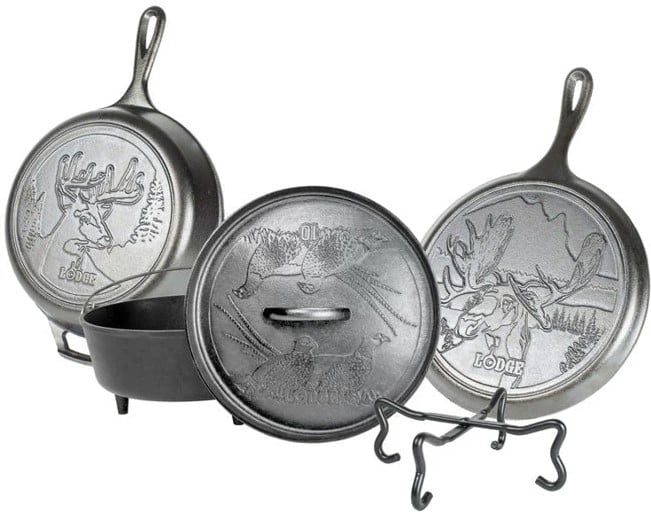 LODGE CAST IRON 5 PIECE SET
