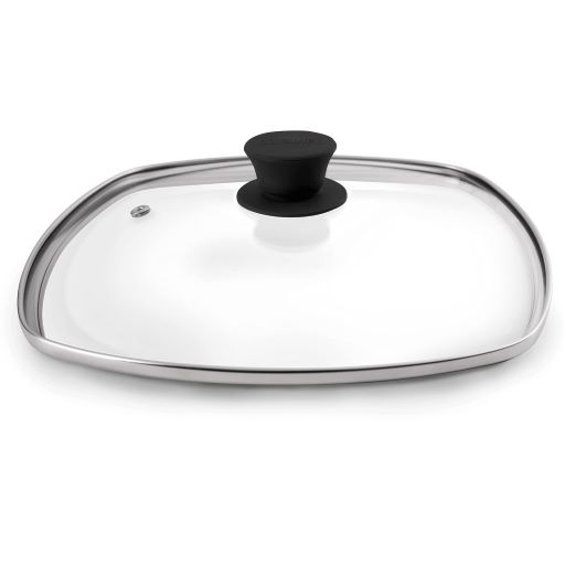 LODGE CAST IRON SQUARE GLASS LID 10.5"