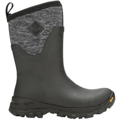 MUCK WOMEN'S ARCTIC ICE ARCTIC GRIP A.T. MID - BLACK/HEATHER JERSEY 