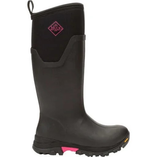 MUCK WOMEN'S ARCTIC ICE ARCTIC GRIP A.T. TALL - BLACK/HOT PINK