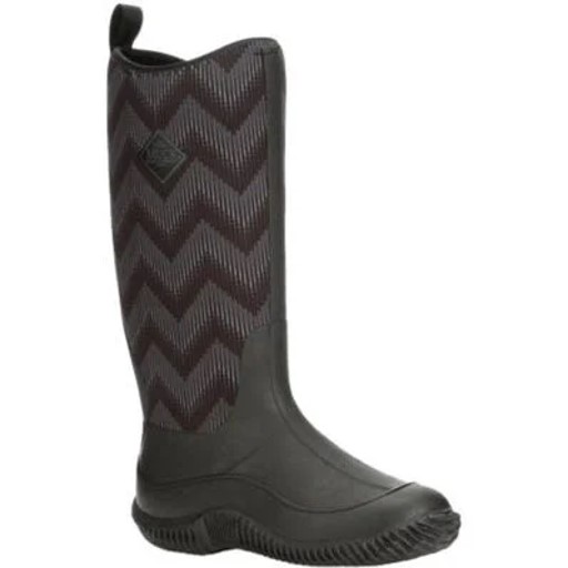 MUCK WOMENS HALE - BLACK/BLACK CHEVRON