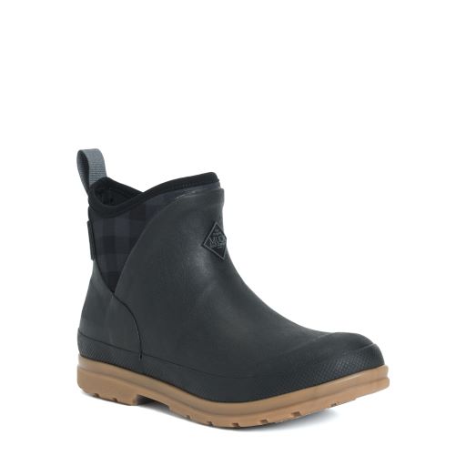 MUCK WOMENS ORIGINAL ANKLE - BLACK PLAID