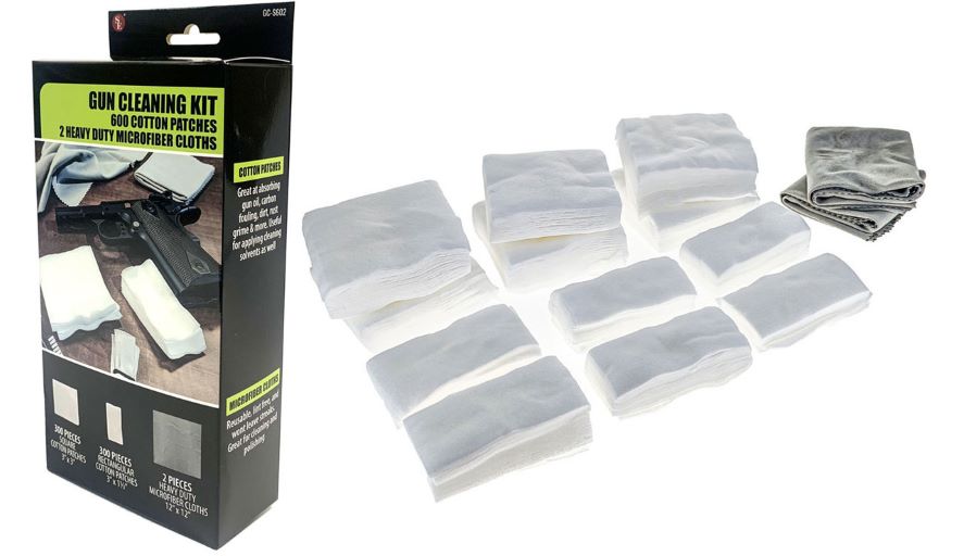 SE GUN CLEANING KIT - COTTON PATCHES - MICROFIBER CLOTHS