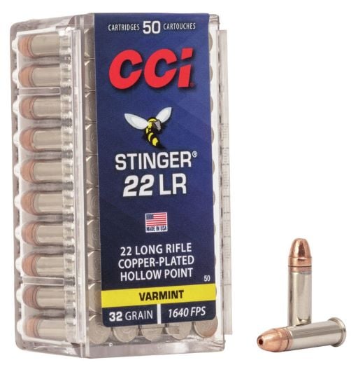 CCI 22LR STINGER COPPER-PLATED HP 32GR