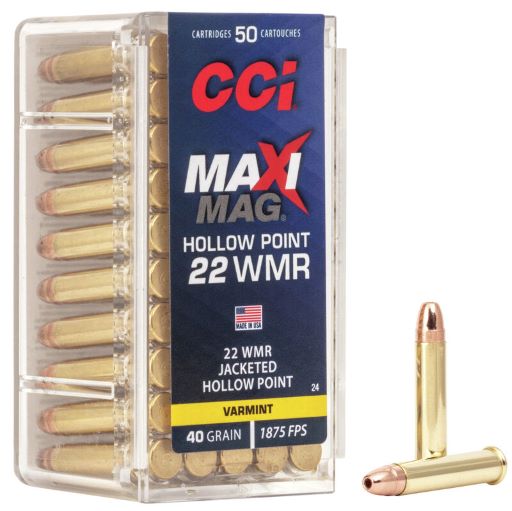CCI 22WMR MAXI-MAG HOLLOW POINT 40GR