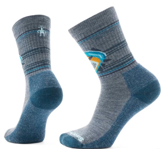 SMARTWOOL EVERYDAY HOOKSET CREW SOCKS - PEWTER BLUE