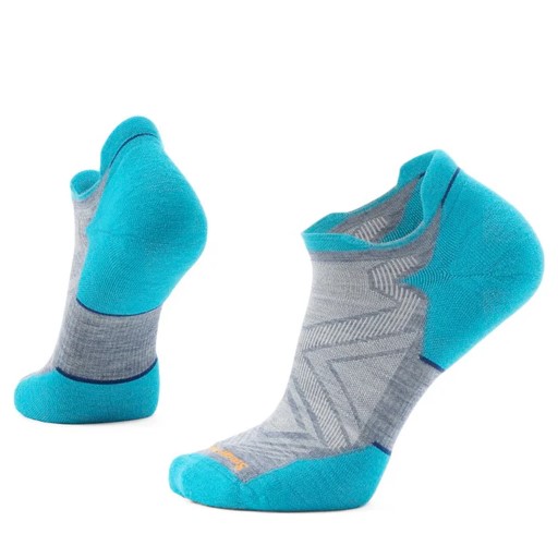 SMARTWOOL RUN LOW ANKLE SOCKS - PEWTER BLUE