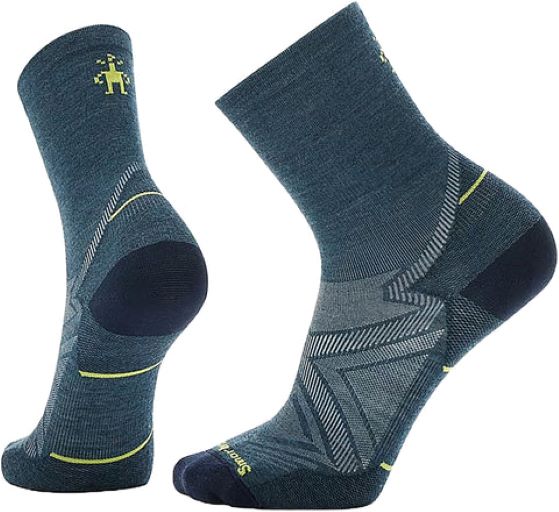 SMARTWOOL RUN MID CREW SOCK - TWILGHT BLUE
