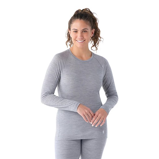 SMARTWOOL WOMEN'S CLASSIC ALL-SEASON MERINO CREW - LIGHT GREY HEATHER