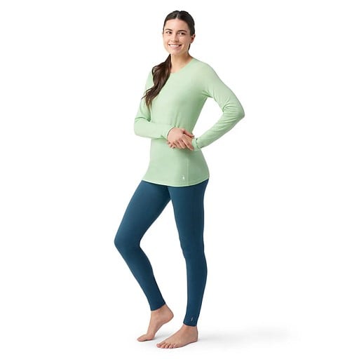 SMARTWOOL WOMEN'S CLASSIC ALL-SEASON MERINO CREW - PISTACHIO 