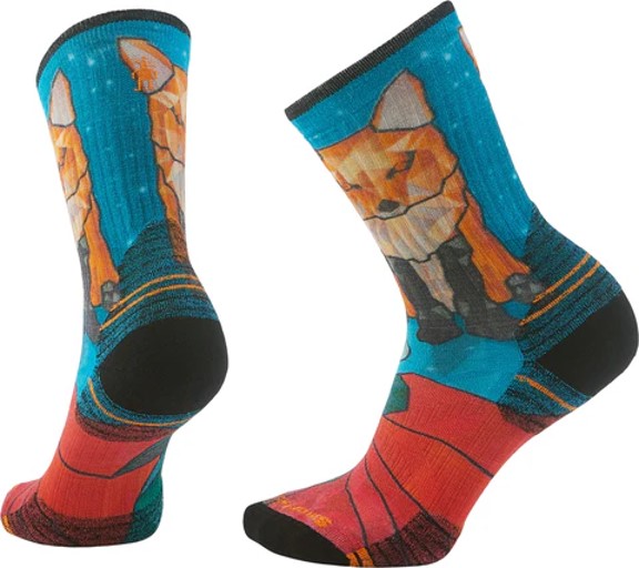 SMARTWOOL WOMEN'S GEO FOX PRINT CREW SOCKS