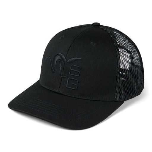 STONE GLACIER SG CENTERED RAM TRUCKER HAT - BLACK