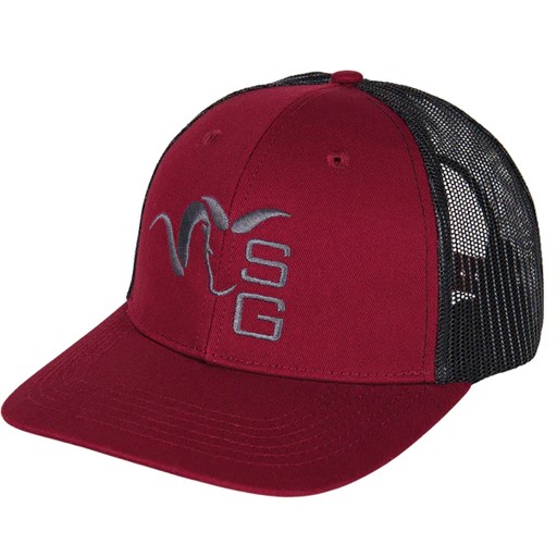 STONE GLACIER SG CENTERED RAM TRUCKER HAT - MAROON