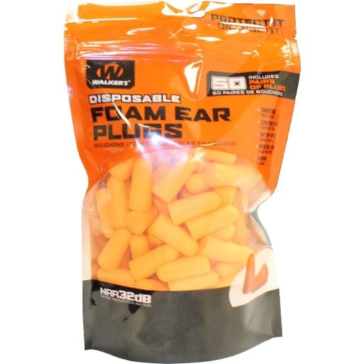 WALKERS FOAM EAR PLUGS - 50 PAIRS