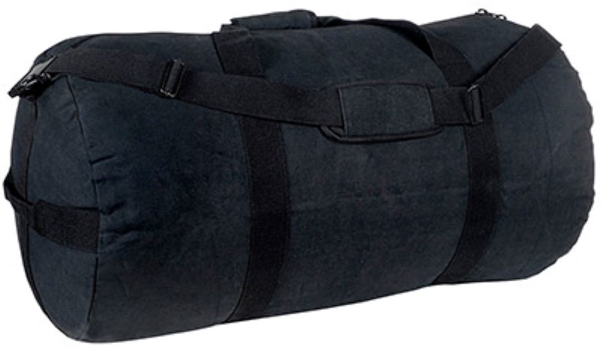 WORLD FAMOUS WAXED CANVAS DUFFLE - BLACK 