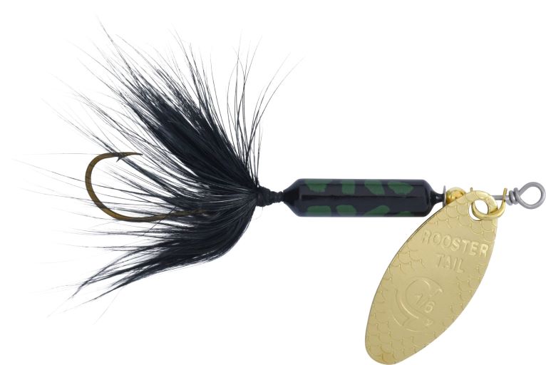YAKIMA BAIT ROOSTER TAIL SINGLE HOOK - 1/4 OZ - BLACK COACH DOG