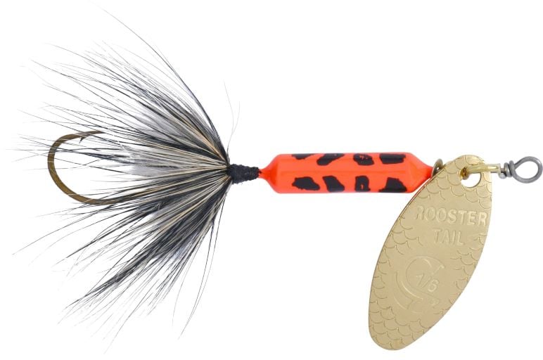 YAKIMA BAIT ROOSTER TAIL SIZE - 1/4 OZ - FLAME COACHDOG